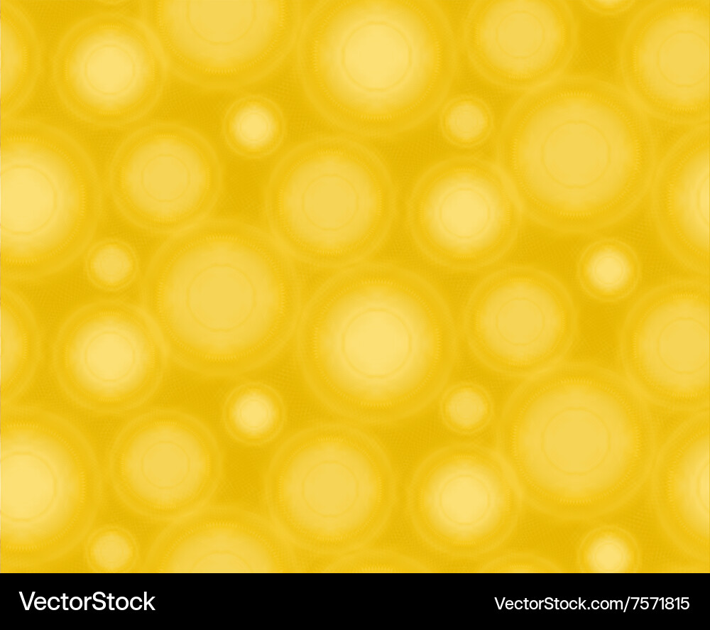 Yellow seamless pattern with round shapes Vector Image