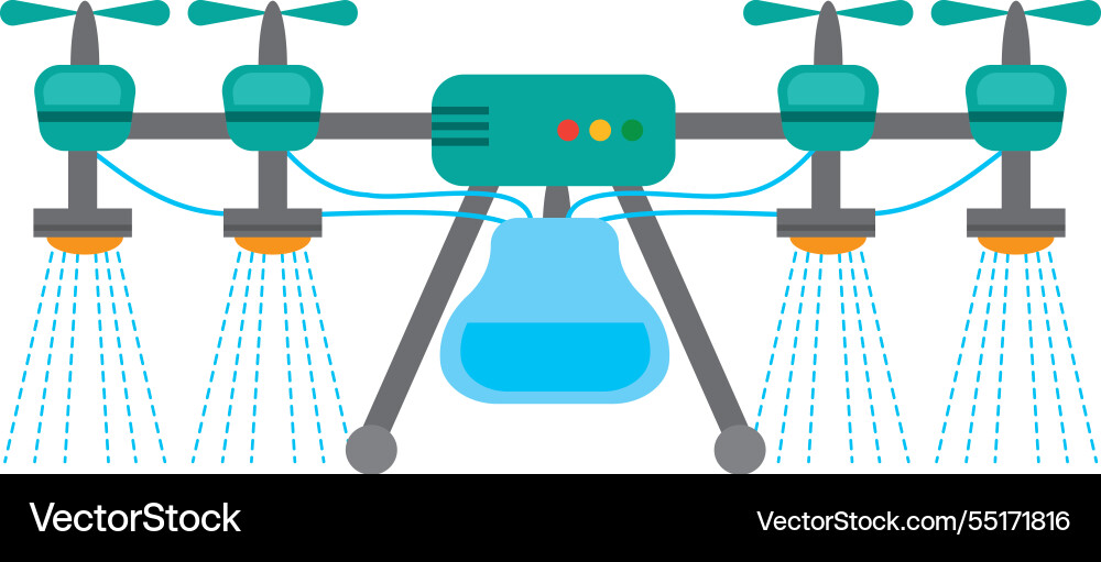 Agriculture drone with multiple propellers Vector Image