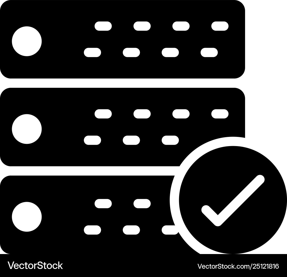 Check server Check server vector image