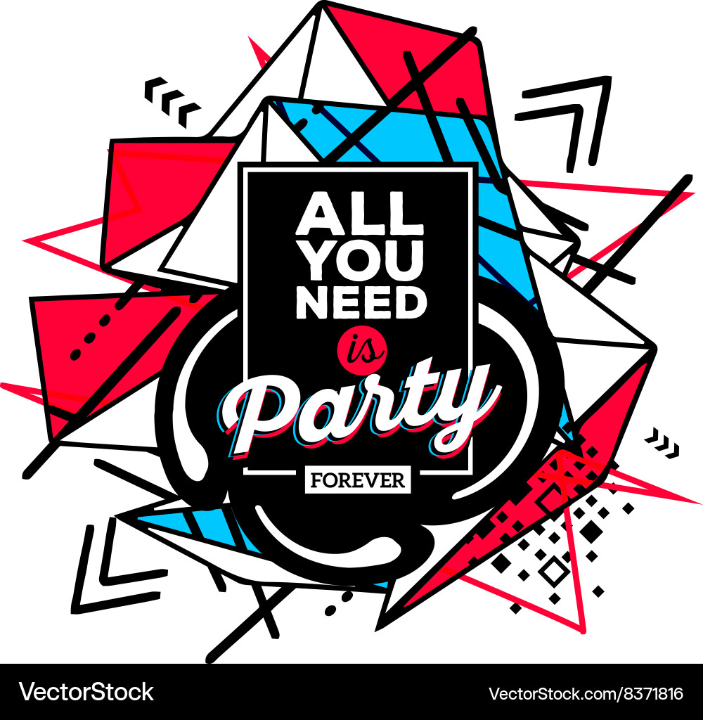 Colorful red and blue abstract composition Vector Image