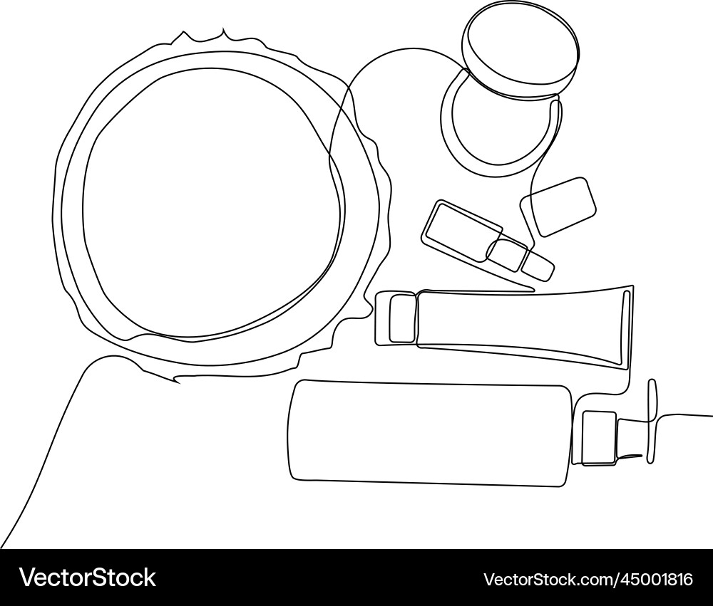 Continuous drawing of one line top view Continuous drawing of one line top view vector image