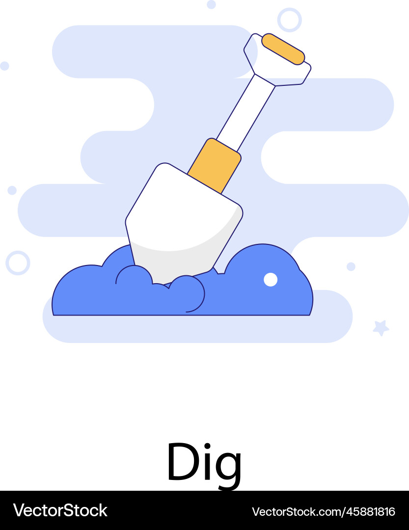 Dig fill outline with background icon sty Vector Image