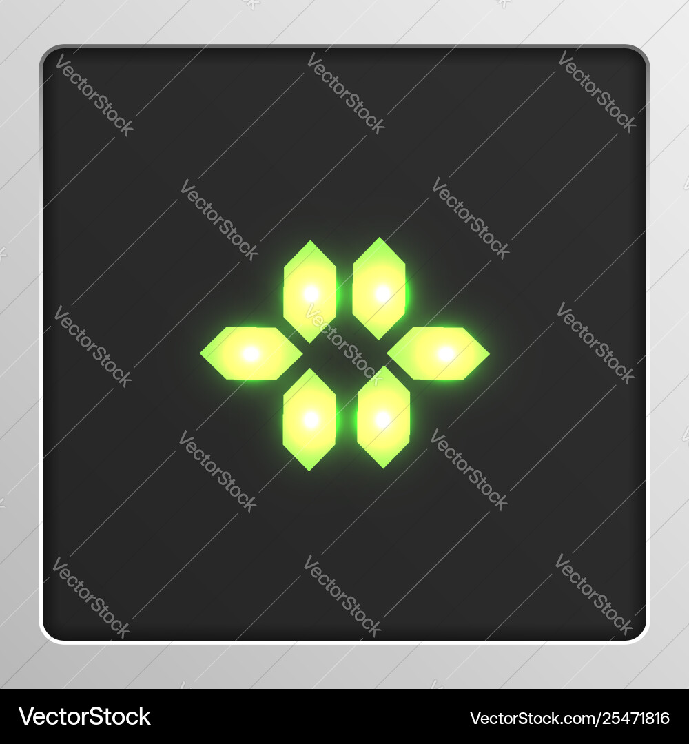 Digital character set typeface on a screen Digital character set typeface on a screen vector image