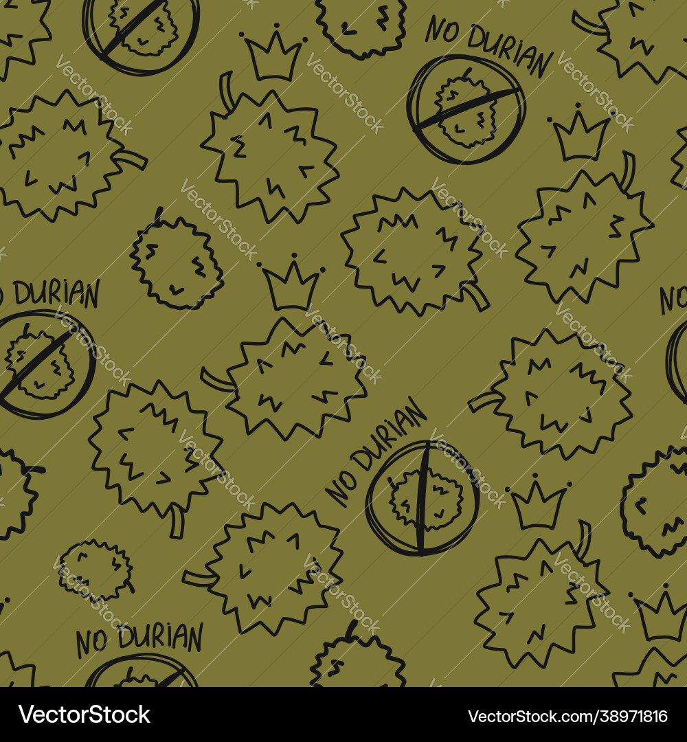 Durians seamless pattern background for your Durians seamless pattern background for your vector image