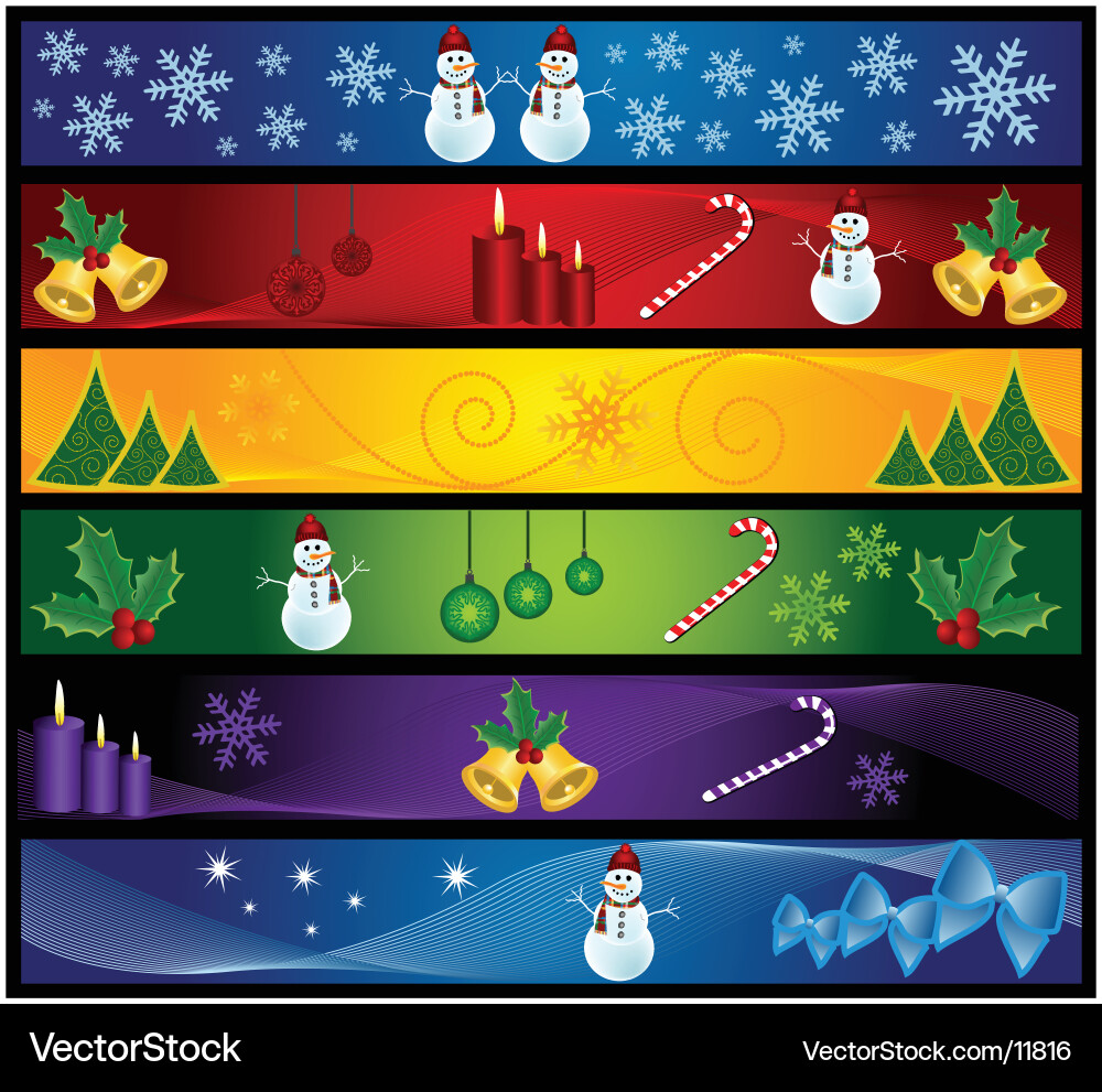 Feste Weihnachtsbanner Vektorbild