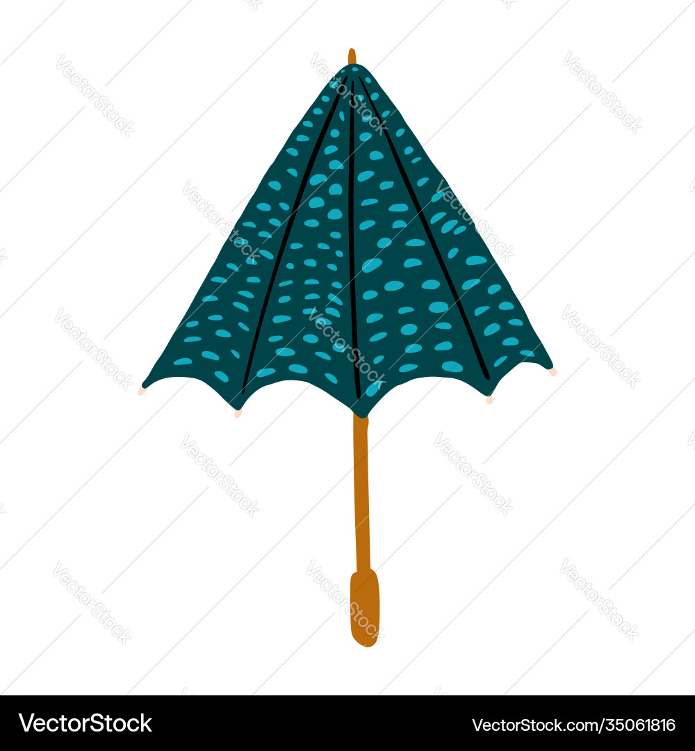 Half open umbrellas with polka dots isolated Vector Image