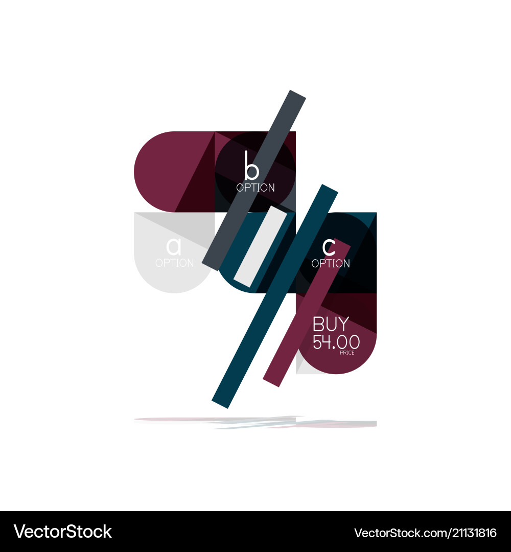 Minimal flat clean abstract option step Minimal flat clean abstract option step Vector Image
