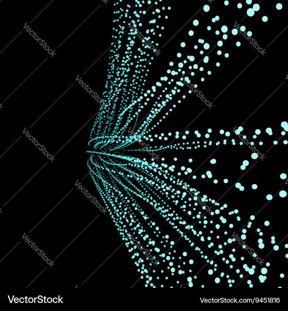 Point flow design template abstract vector image