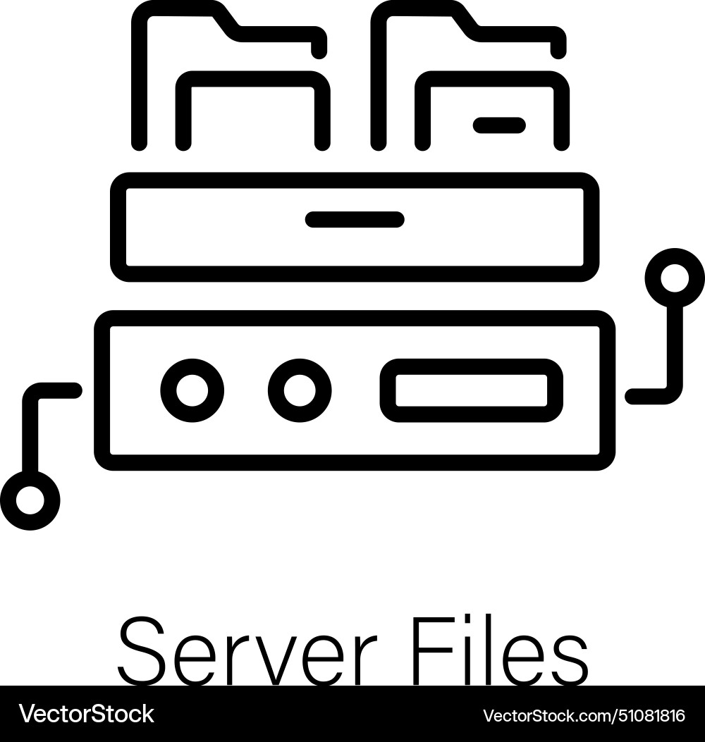 Server files Royalty Free Vector Image - VectorStock