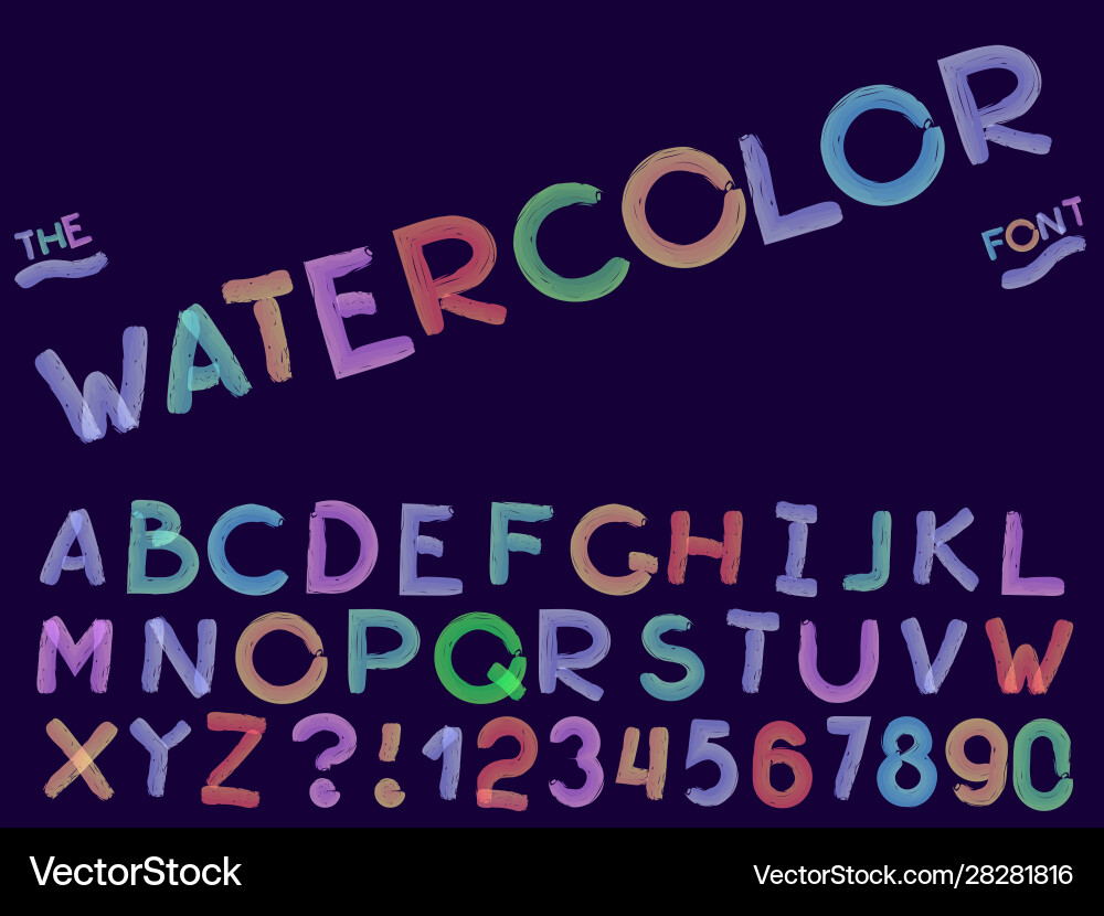 Set abstract font and alphabet Set abstract font and alphabet vector image