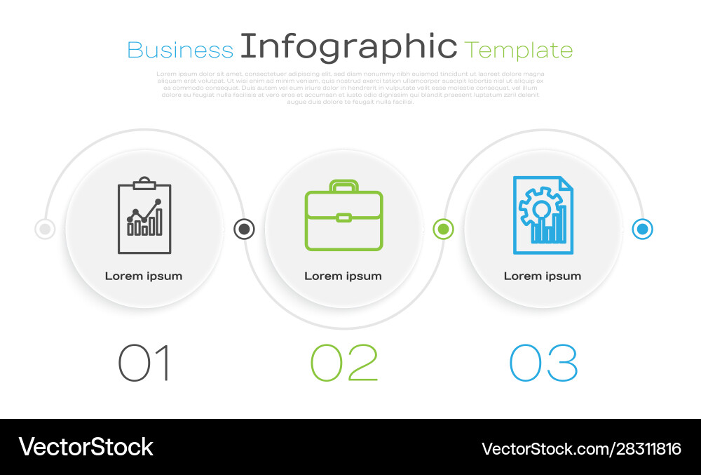 Set line clipboard with graph chart briefcase Set line clipboard with graph chart briefcase Vector Image