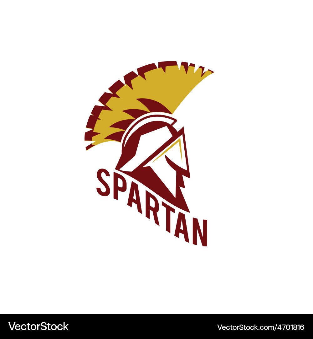 Spartan Warrior Emblem Vector Image