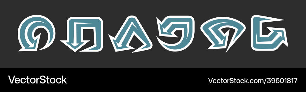 Arrow and direction pointer signs set Arrow and direction pointer signs set vector image