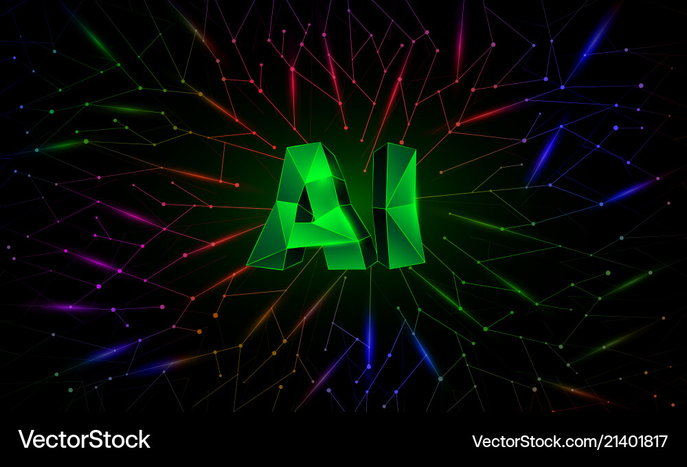 Artificial Intelligence Neural Network vector image