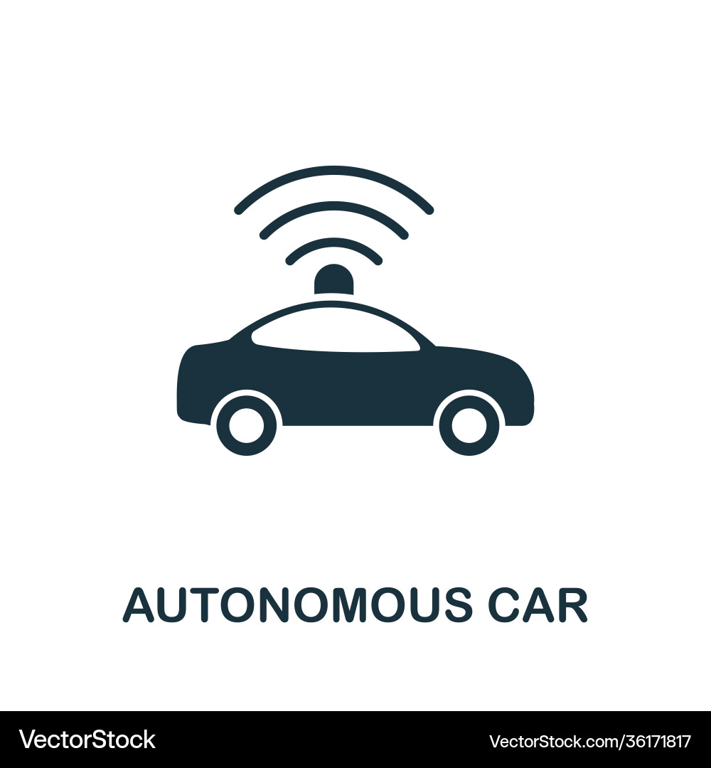 Autonomous car icon simple element from Autonomous car icon simple element from vector image