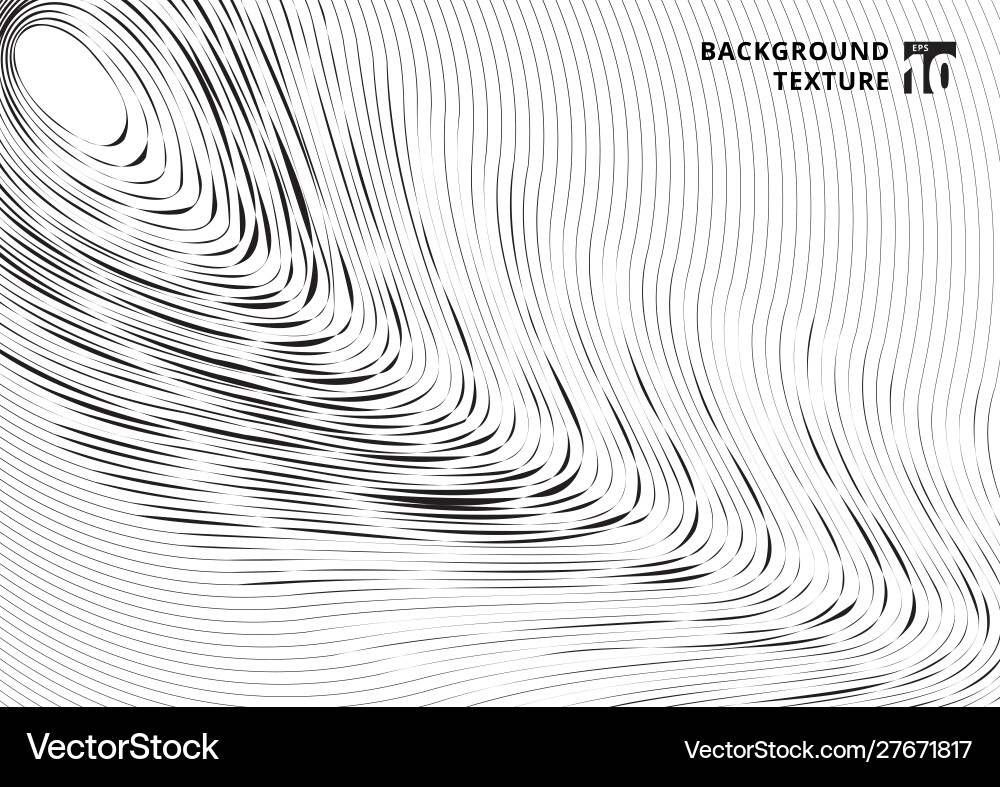 Black Scratch Curved Lines Pattern vector image