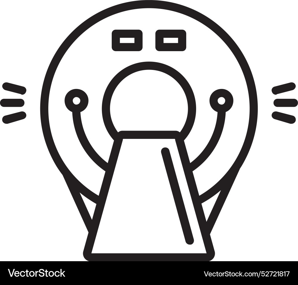 Ct scan line icon design Vector Image
