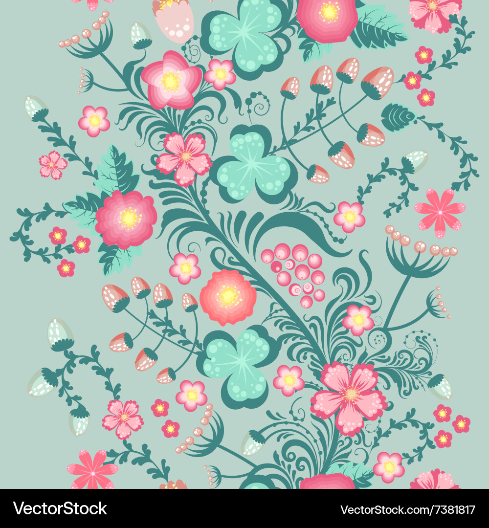 Delicate Spring Floral Pattern Royalty Free Vector Image