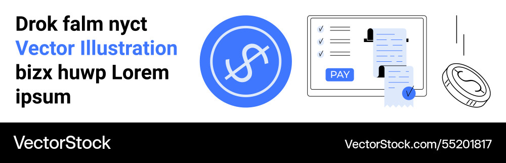 Digital payment process with coin mobile Vector Image