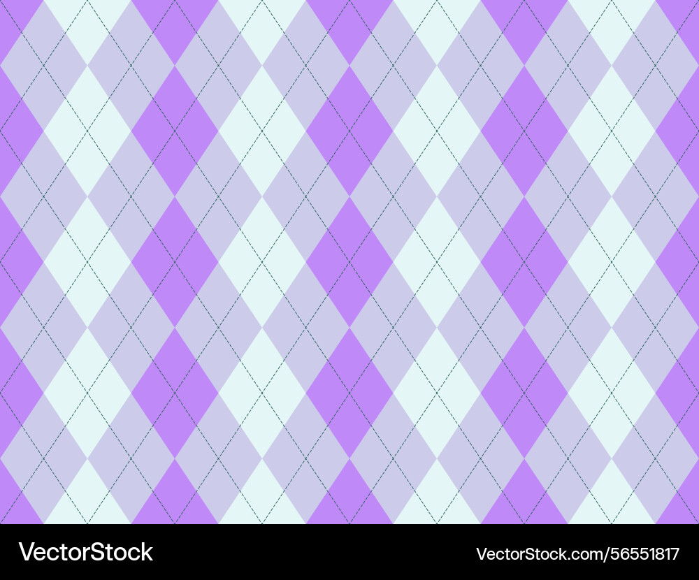 Elegant argyle pattern in soft purple and white Elegant argyle pattern in soft purple and white Vector Image