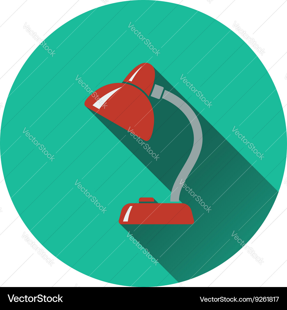Flat design icon of lamp in ui colors vector image