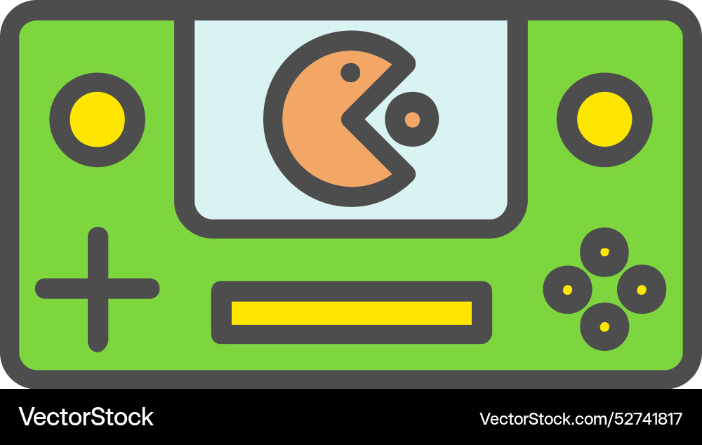 Game console line filled icon design Vector Image