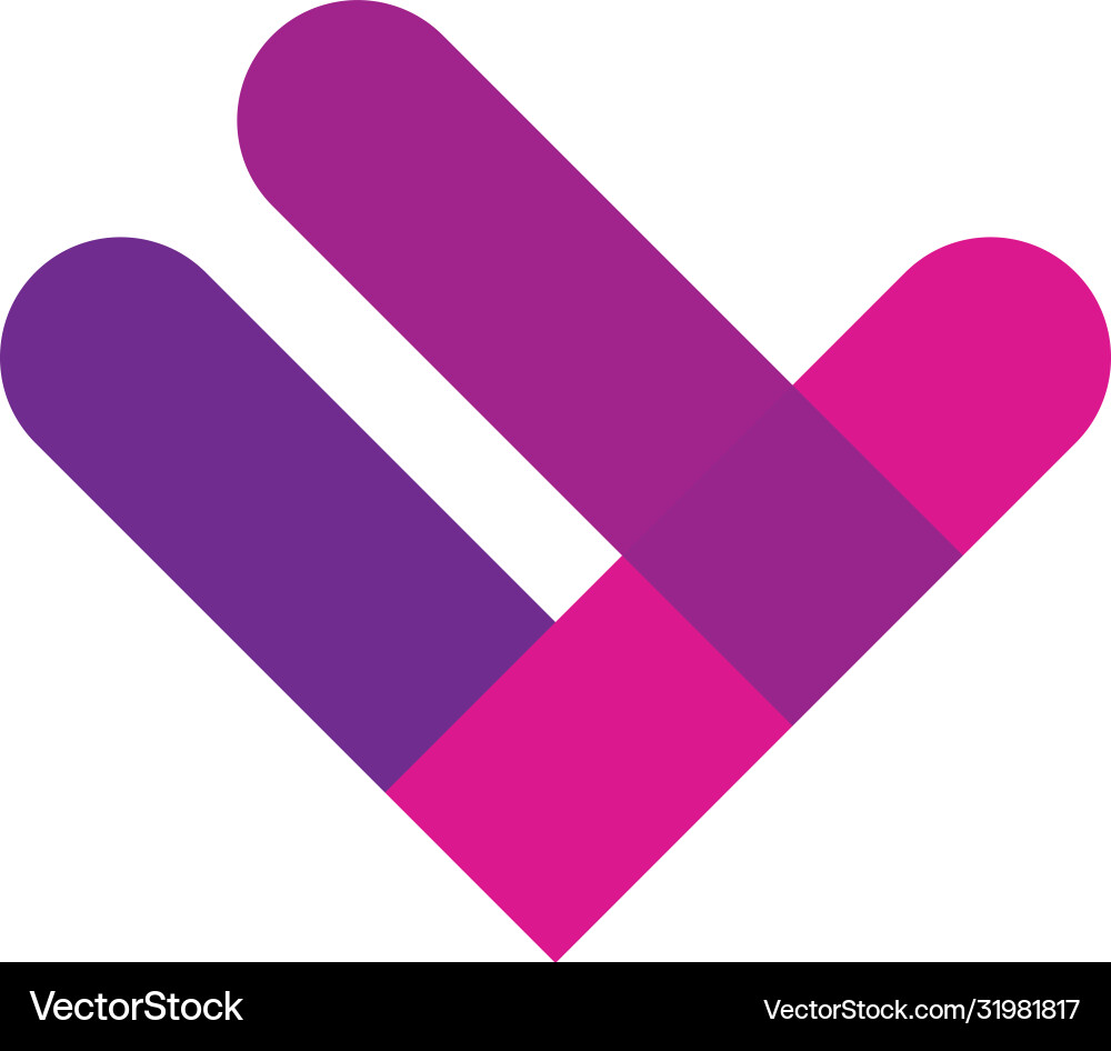 Geometric and abstract check mark flat style icon Geometric and abstract check mark flat style icon vector image