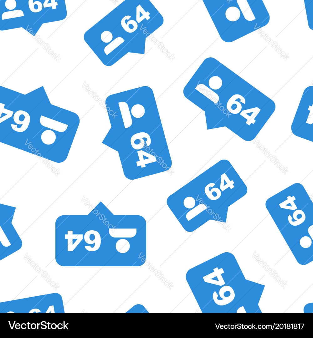 Like comment follower seamless pattern background Vector Image