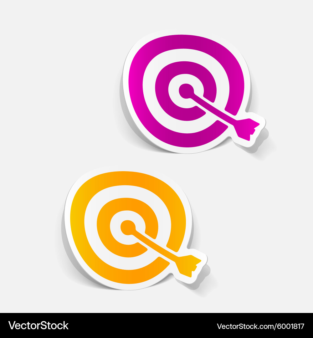 Realistic design element target vector image