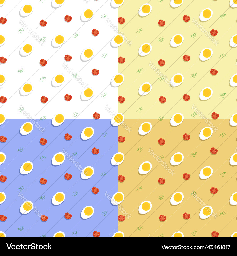 Set of geometric seamless patterns with boiled Set of geometric seamless patterns with boiled vector image