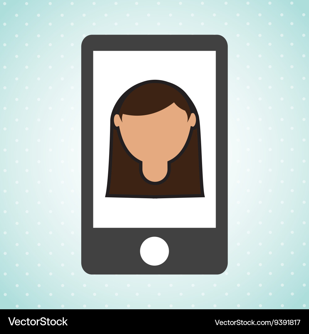 Smartphone user design Vector Image