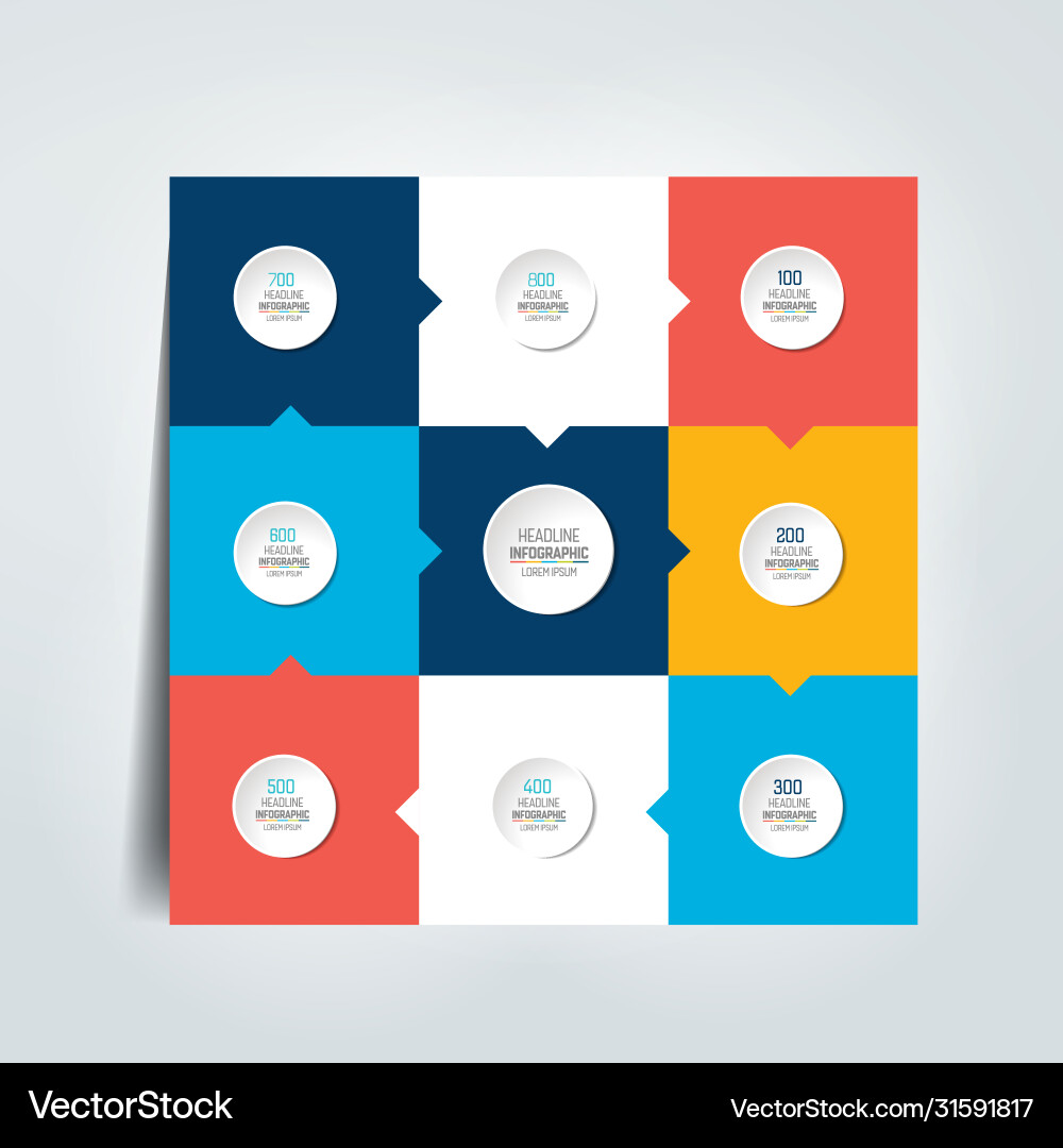 Table chart schedule text banner template Vector Image