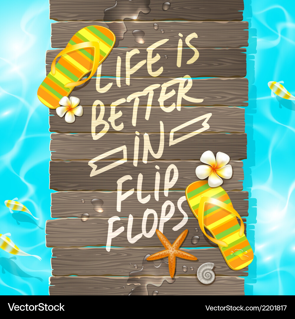 Tropical Vacation Vibes Vector Image