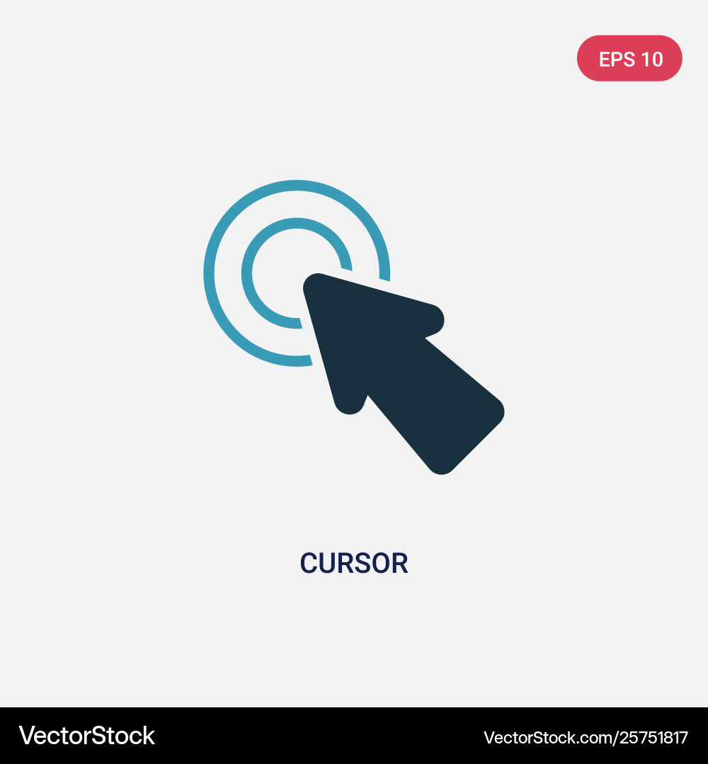 Two color cursor icon from user interface concept vector image