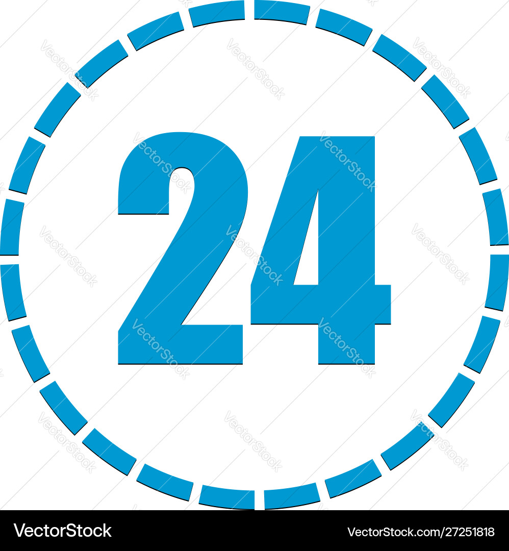 1-24 sectioned indicator circular chart graph 1-24 sectioned indicator circular chart graph Vector Image