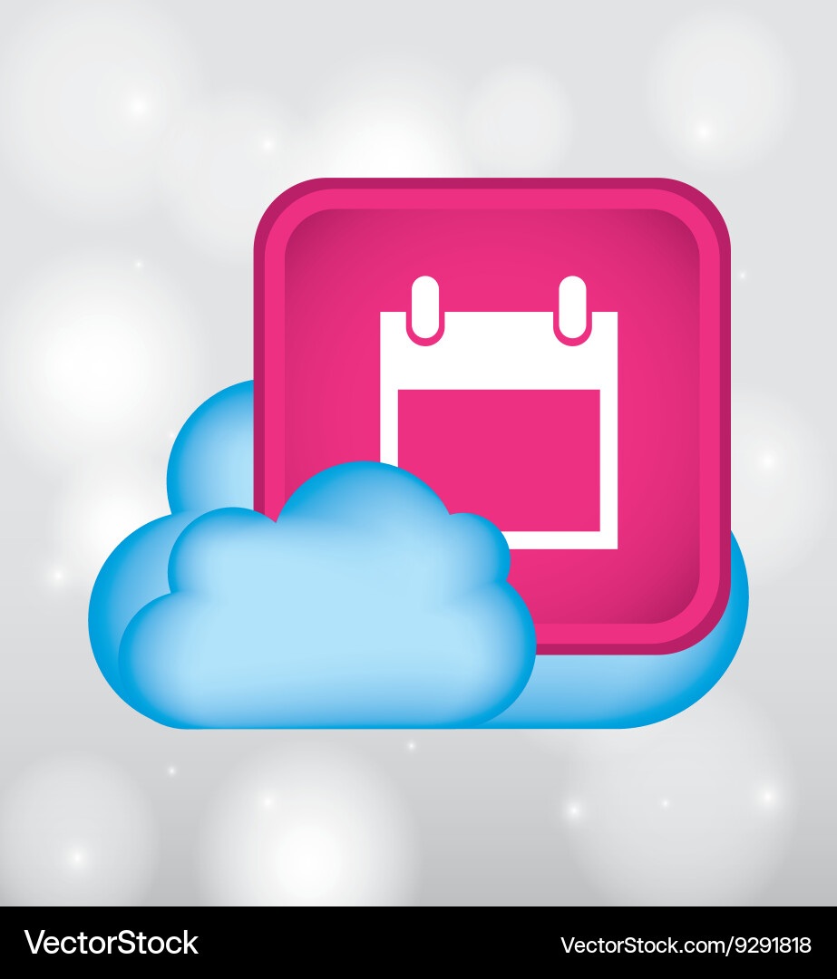Cloud computing design vector image