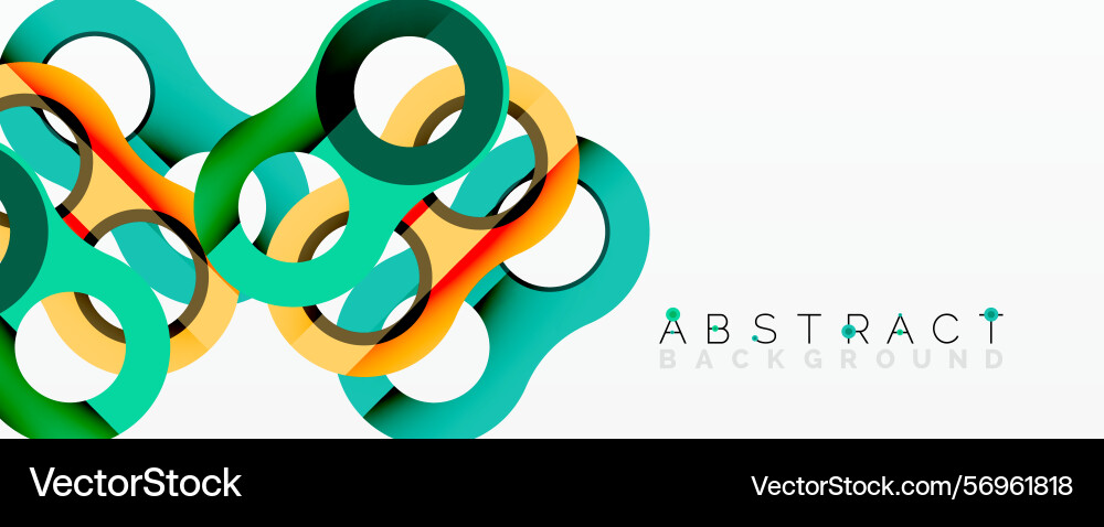 Colorful abstract shapes overlap creating dynamic Vector Image