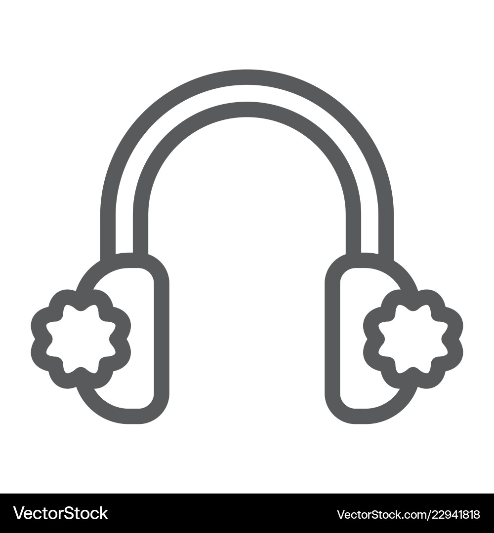 Earmuffs Linie Icon Kleidung und Winterohren Earmuffs Linie Icon Kleidung und Winterohren vektorbild