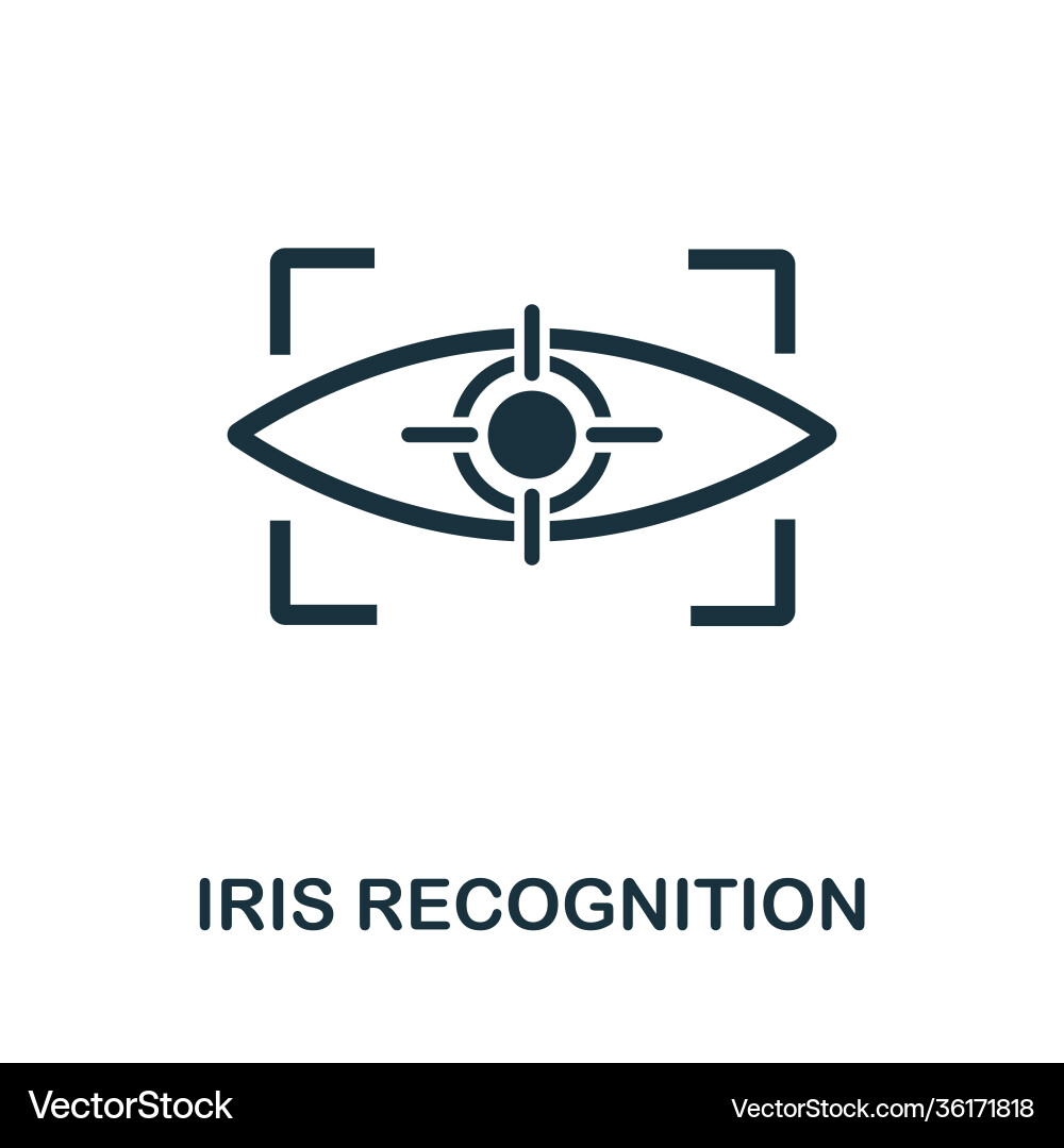 Iris recognition icon simple element from Iris recognition icon simple element from Vector Image