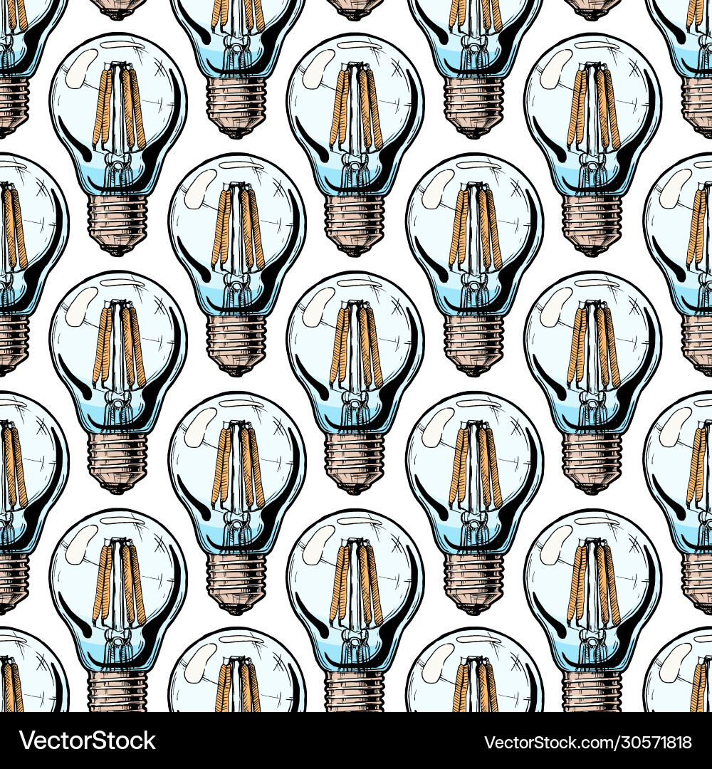 Pattern with light bulb Pattern with light bulb vector image