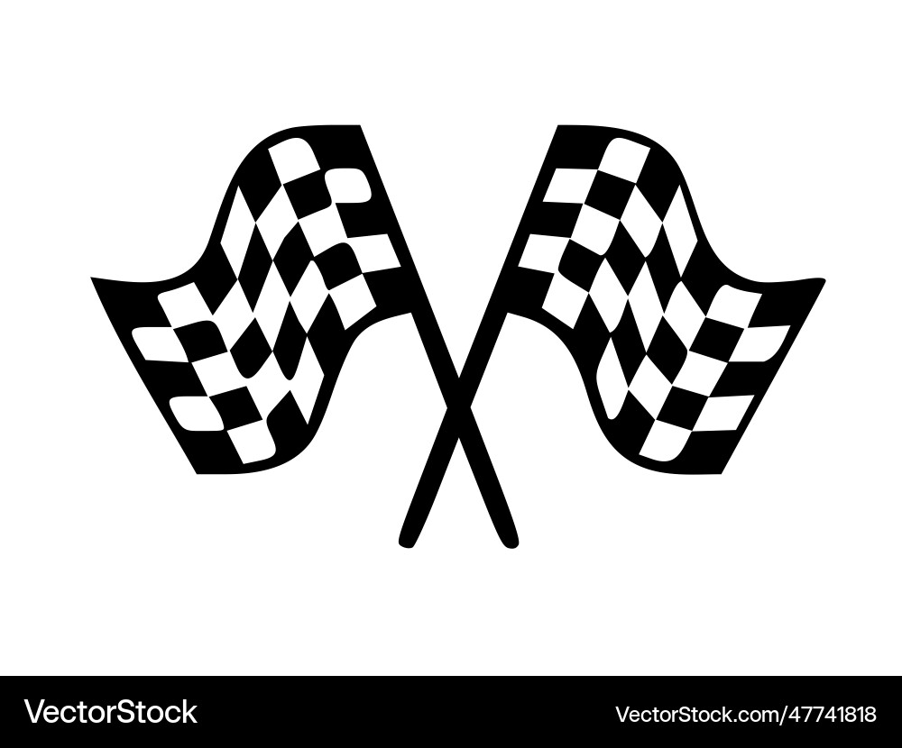 Rennflagge mit Schachmuster-Design-Bild Vektorbild