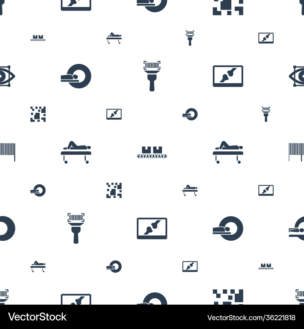 Scan icons pattern seamless white background vector image