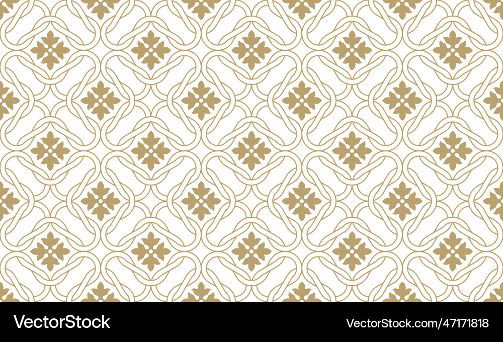 Seamless square pattern in authentic arabian style Vector Image