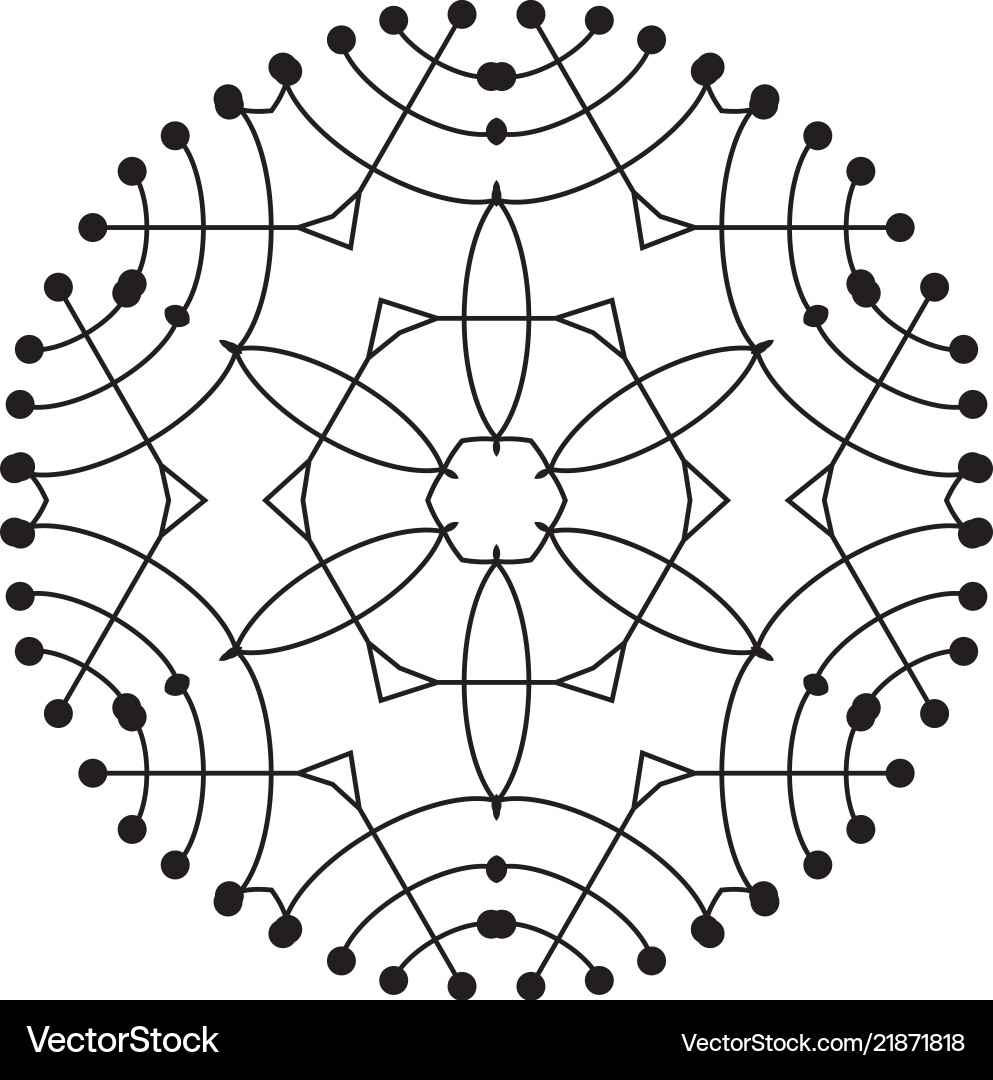 Snowflake thin line icon isolated Snowflake thin line icon isolated vector image