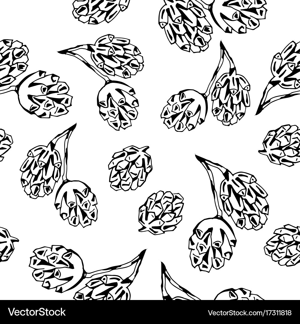 Tree cone pattern vector image