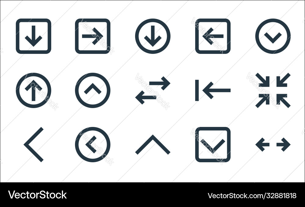 Ui line icons linear set quality Ui line icons linear set quality vector image
