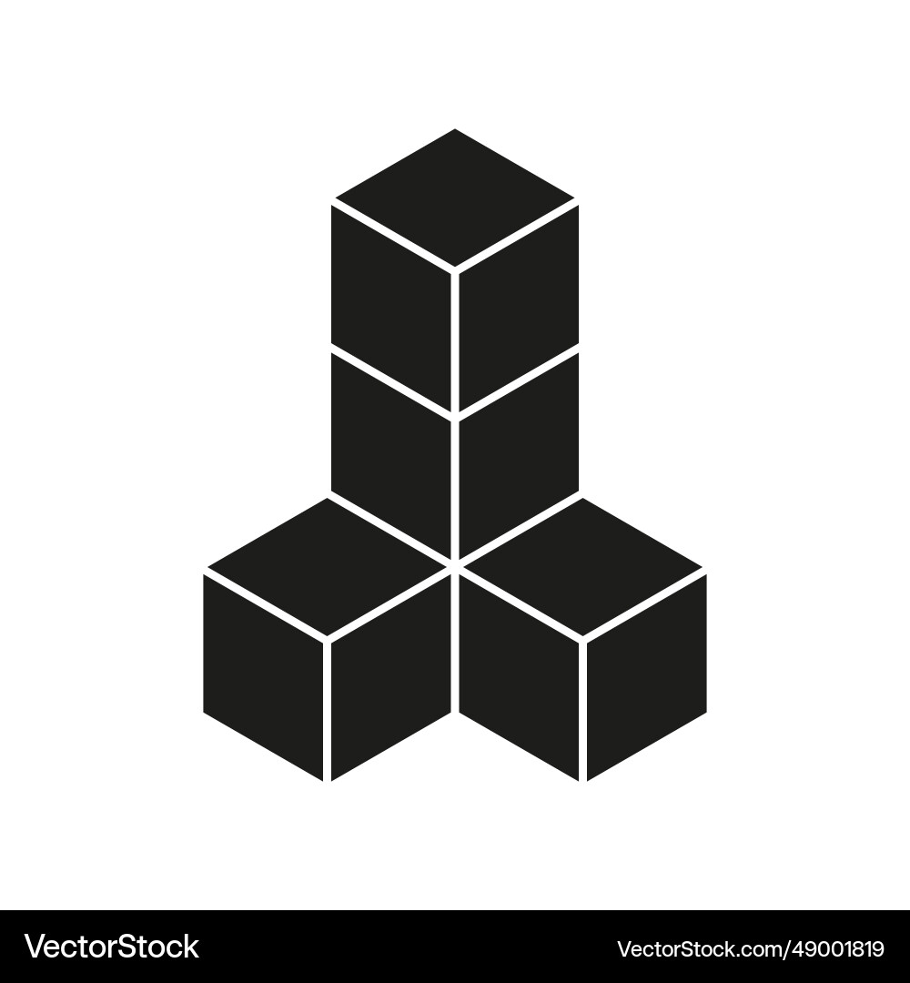 3d cube square icon eps 10 3d cube square icon eps 10 vector image