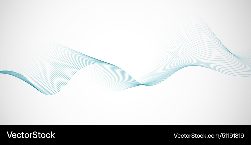 Abstract minimal banner with flowing lines design vector image