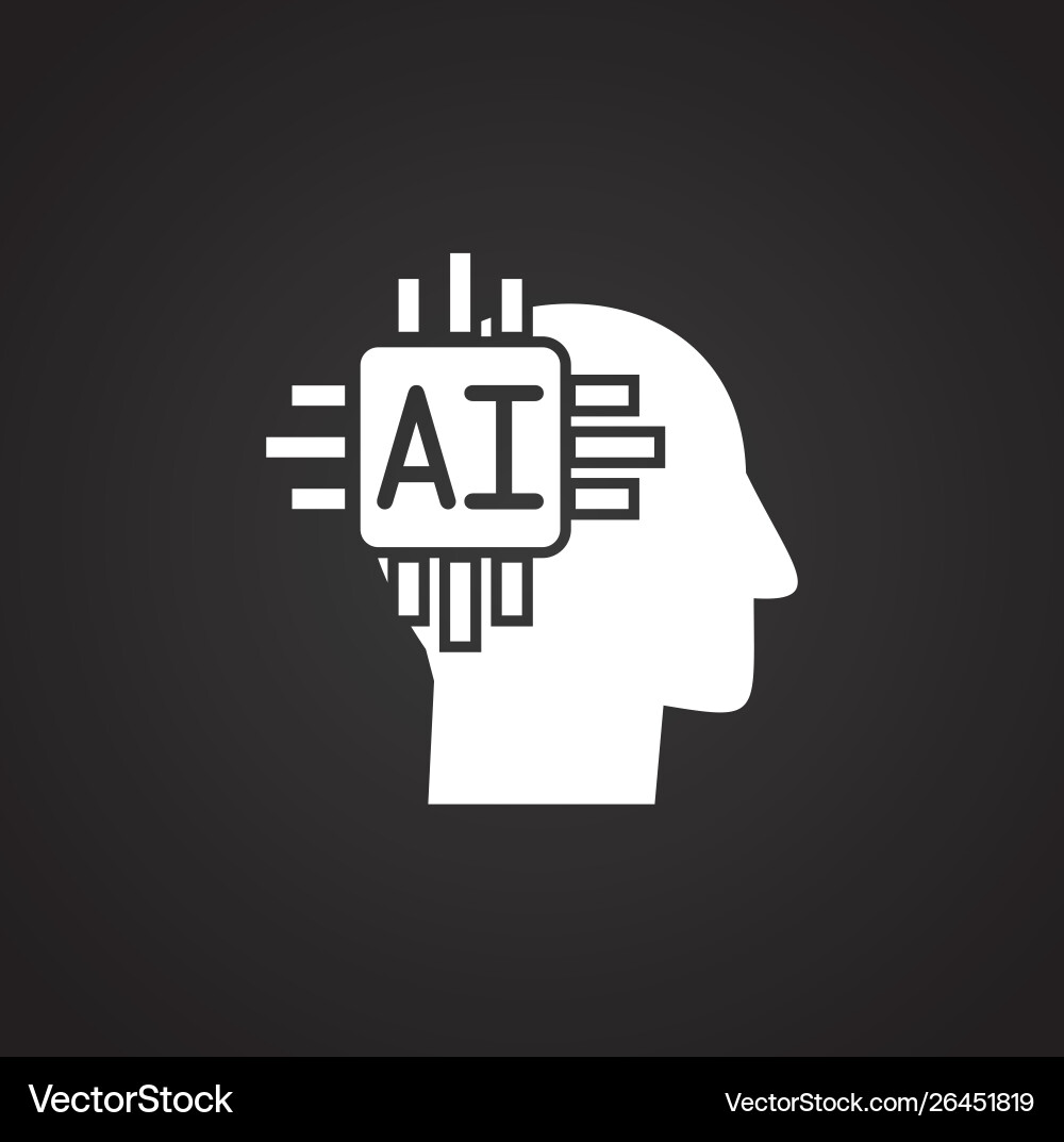 Artificial intelligence ai related icon Artificial intelligence ai related icon vector image