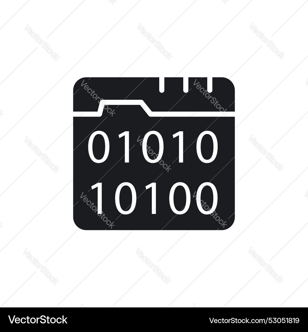 Binary code icon set computer software 01 Binary code icon set computer software 01 vector image